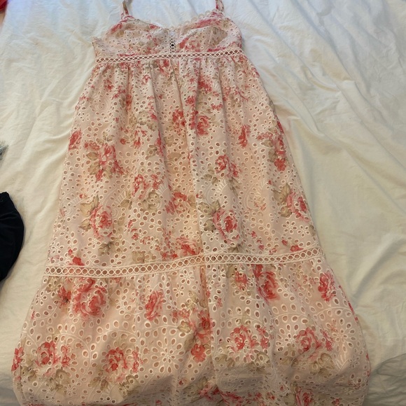 Aqua Eyelet Maxi Dress NWT - Picture 2 of 4